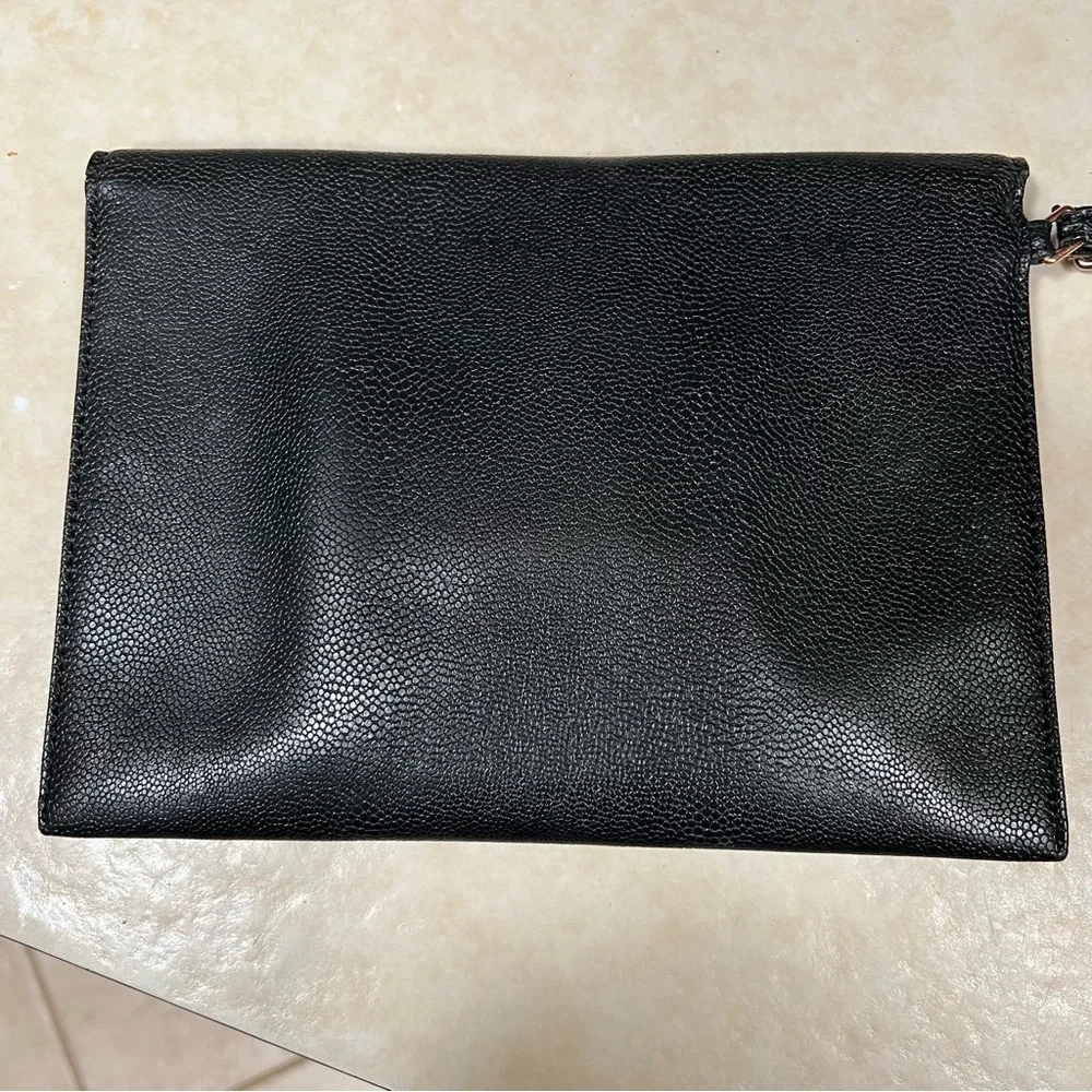 Stella & Dot Black Envelope Clutch Purse